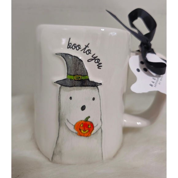 Rae Dunn Ghost Halloween Pumpkin Boo To You Mug Coffee Cup 2025 NWT - Picture 1 of 4